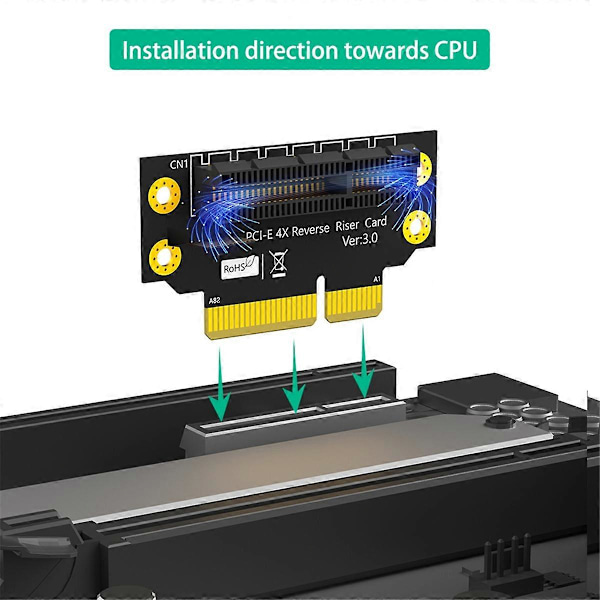 PCI-e 4X 3.0 90 asteen käänteinen uros-naaras -nousukortti 2U-palvelimelle