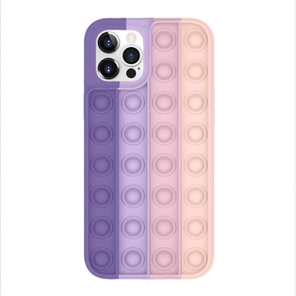 Fidget Leksaker Telefonfodral, Push Pop Bubble Stressreducerande Fullkroppsskydd Stötsäkert Silikonfodral Kompatibelt Med Iphone 7 Plus/8 Plus