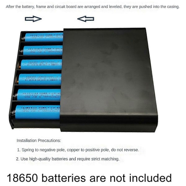 USB 5V 9V 12V Utgång DIY 18650 Batteri UPS Strömförsörjningsbox