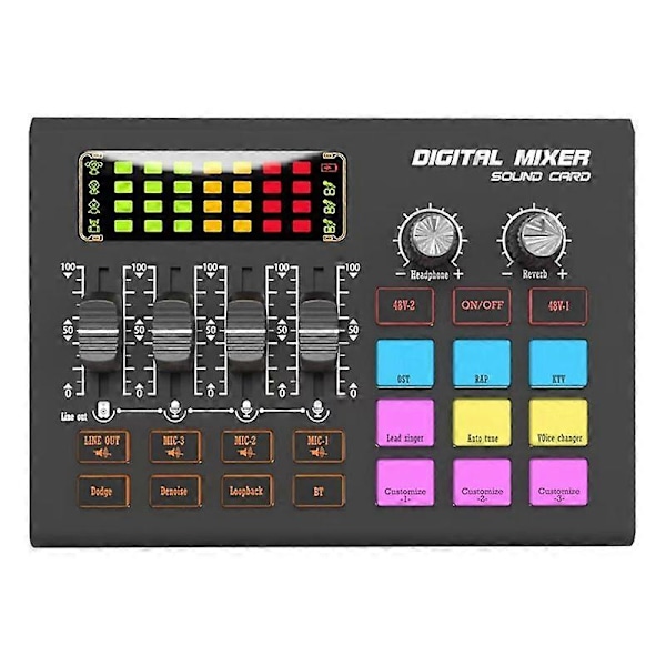 SX10 Mixer Ljudkort Live Ljud Mobil Datorspel Inspelning Live Mikrofon Karaoke Instrument Dedikerad Ljudkonsol