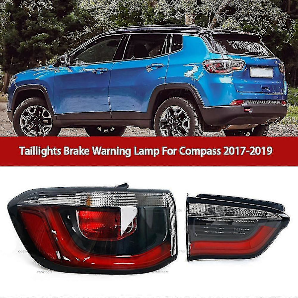 Bil Bakre Vänster Yttre Bakljus Blinkers Bakljus Bromsvarningslampa För- Compass 2017-2019