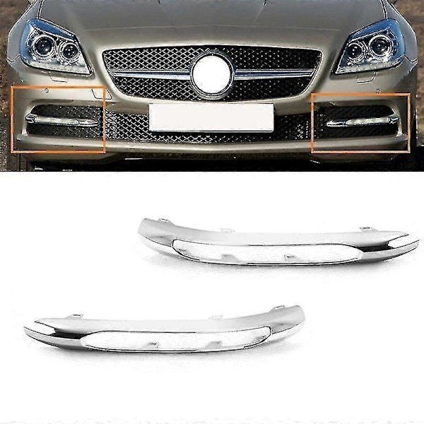 1 par Bil Krom Främre Stötfångare Nedre Grill Dimljus Kåpa För Class R172 W172 2012-2016