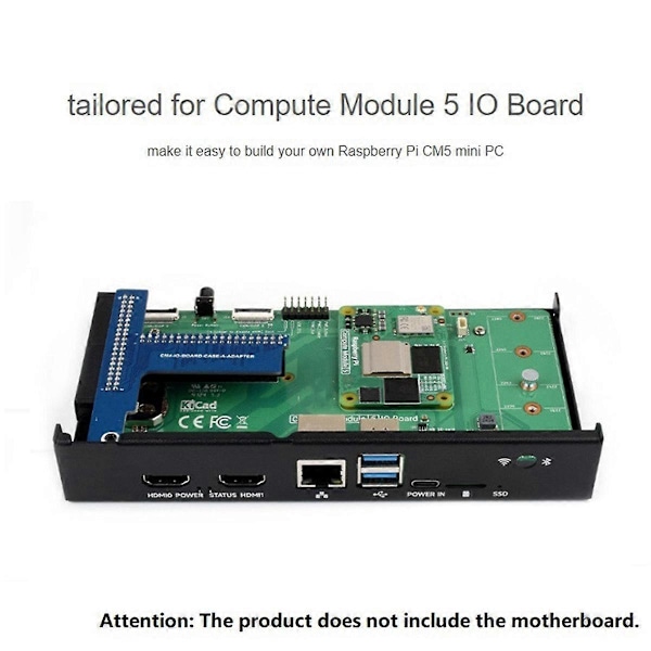 CM5 Metalkabinet til Module 5 IO Board med Køleventilator
