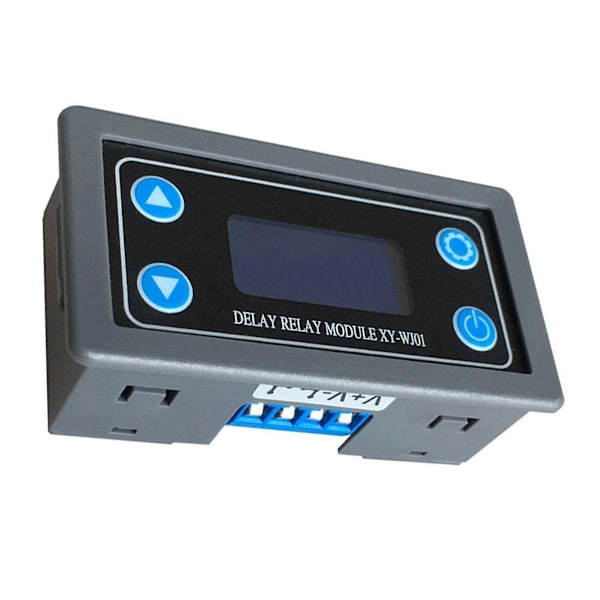 DC 6-30V LED Digital Tidsfördröjningsrelämodul Programmerbar Reläkontrollbrytare Timing Trigger Cykel med Fodral