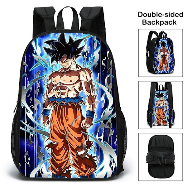 Student Ryggsäck Dubbelsidig Skolväska Dragon Ball 43cm D 43cm