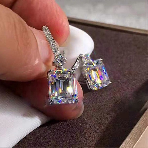 Syntetiska A Örhängen Smycken Bröllop Par Örhängen Diamon Kvinnor Örhänge