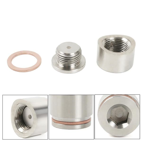 Syresensorsmutter Svetsmutter Plugg M18X1.5 O2 Sensoradapter Mutter Rostfritt Stål Platt Port