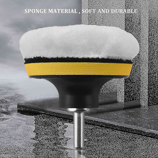 11 st 3-tums vågformade poleringsdynor för bilpolermaskin