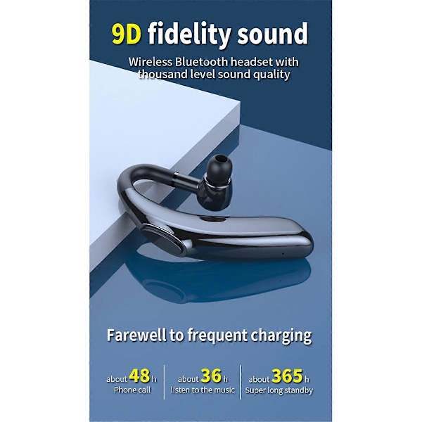 Trådlöst Bluetooth 5.0 Öronmonterat Headset Intelligent Brusreducering