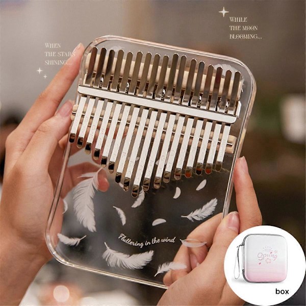 Kalimba 17 Tangenter Professionelt Tommelfingerklaver Akryl Kalimba Tommelfingerklaver Keyboard Musikinstrument Hvid