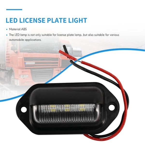 10 st LED-registreringsskyltslampor Vattentät registreringsskyltslampa för släpvagnar, husbilar, lastbilar, båtar