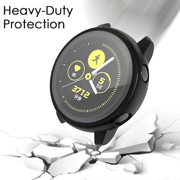 2 st Kompatibla med Samsung Active2 Klockfodral - Transparent + Svart 40mm|Skyddsfodral