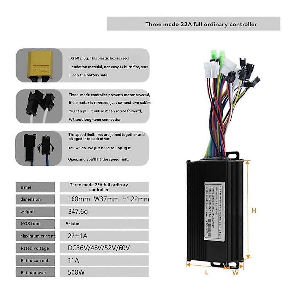 22A Borstlös Kontroller GD02 Mätare LCD Display+130X Gasreglage Kit