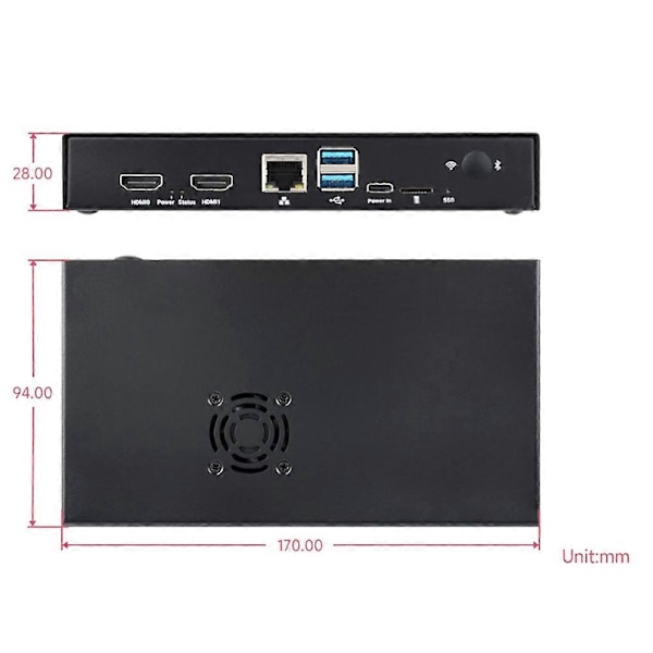 Kabinet til Raspberry Pi Compute Module 5 - CM5 Kabinet
