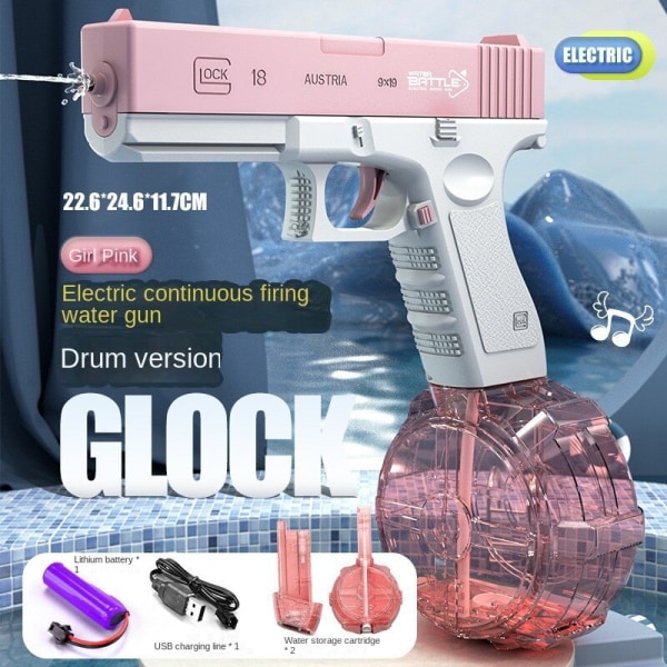 Elektrisk vattenpistol för barn Ultra-Long Range Water Spray Toy pink