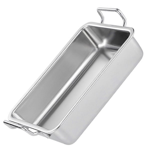 Serveringsbrickor Non-stick Multifunktionell Rektangulär Metallbricka i Rostfritt Stål för Kök Silver 2