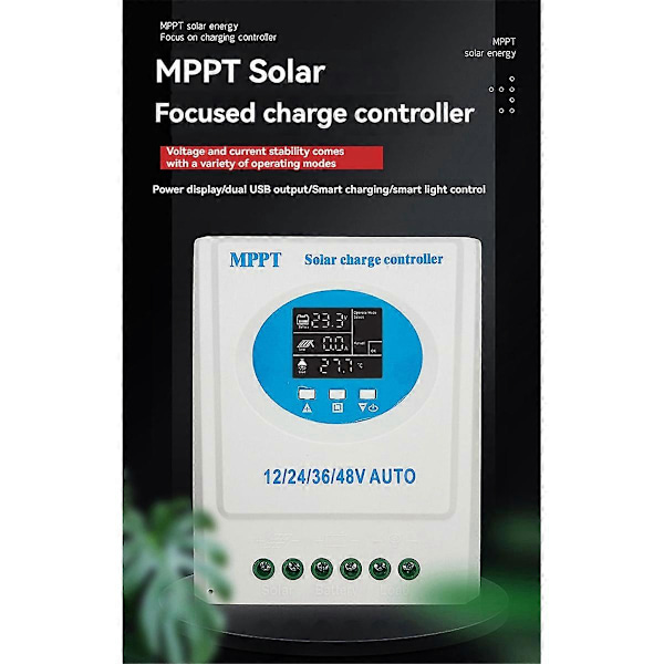 100A MPPT Aurinkolataussäädin 12V 24V 36V 48V Kaksois-USB B