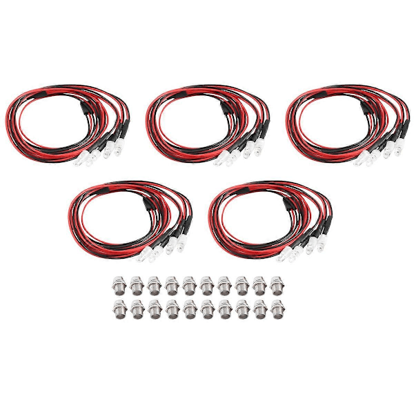 5 KPL 4LED 5mm Ajovalot 1/10 Mallin Drift-autoon, Sininen ja Vihreä