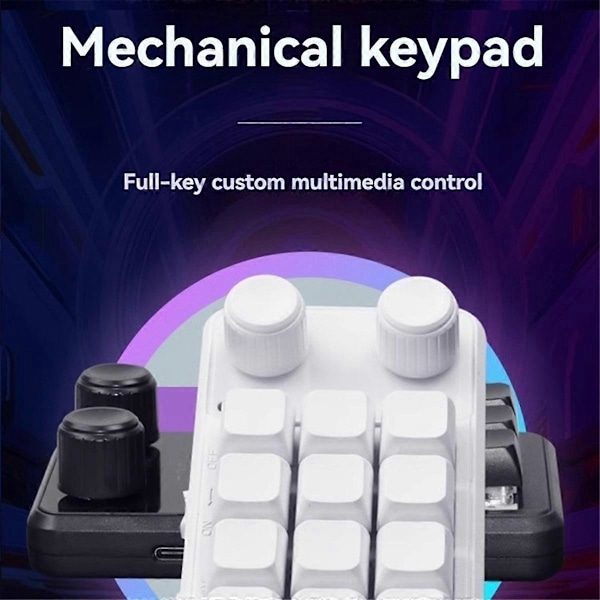 Mini Gaming Keypad Hotswap Macropad Svart