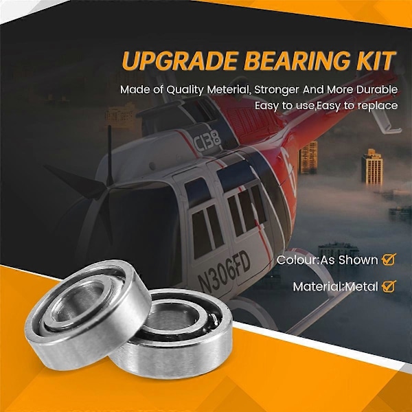 RC Leksakshelikopter Uppgradering C138 C186 Lagerkit för RC ERA C138 Bell 206 1:33 RC Leksakshelikopterdelar