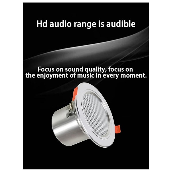 8 Ohm 10W Badrumstakhögtalare Bakgrundsmusiksystem Fuktsäker Aluminiumburk Mode In-Ce