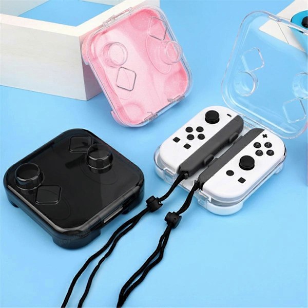 Förvaringsfodral för Switch/OLED Joy-cons Handtag Förvaringslåda rosa