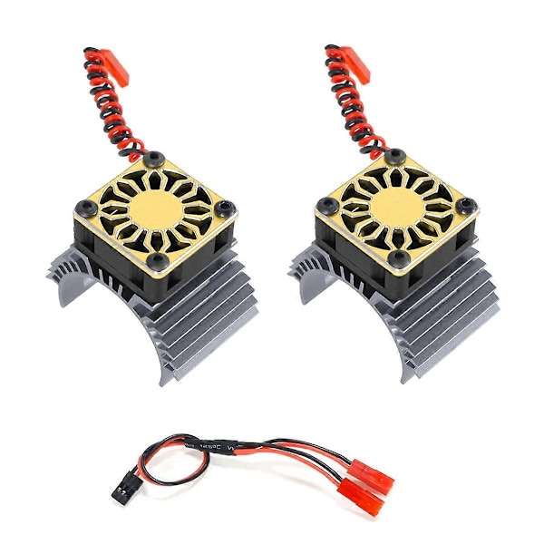 RC Motor Kylfläkt Kylare 36mm för RC Bil 1/8 1/10 Skala Guld