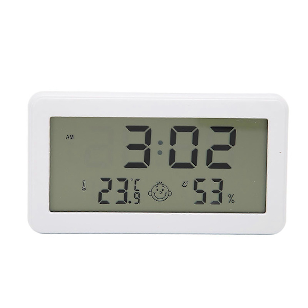 LCD-hygrometrilämpömittari, erittäin tarkka, selkeä näyttö, sisätilojen mukavuusindikaattori kokoontaitettavalla jalustalla kotiin ja toimistoon