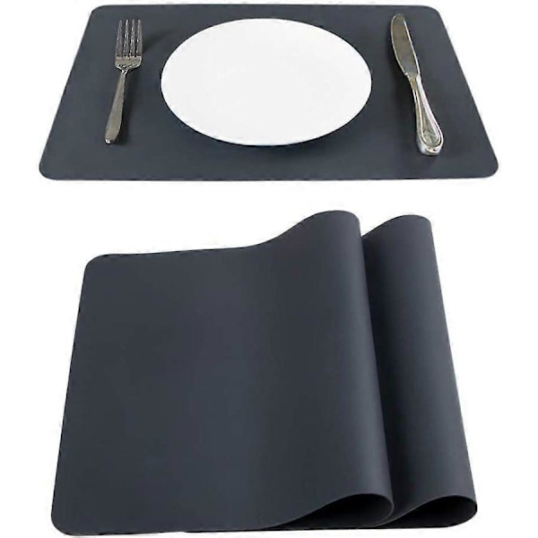 Silikoniset pestävät tabletit 40 x 30 cm, 2 kpl, sopivat lapsille, pestävät tabletit, liukumattomat tabletit, lautasten alla, pestävät