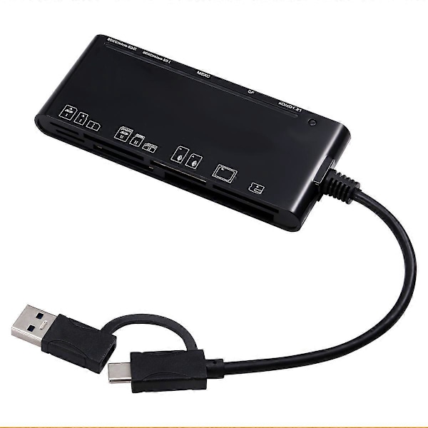 7-i-1 USB 3.0 Typ-C Multifunktionskortläsare /XD/MS/SD/TF-kort
