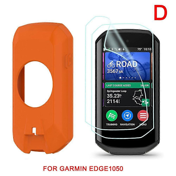 Silikoninen suojakotelo Garmin Edge 1050:lle, kattava suojakotelo Orange
