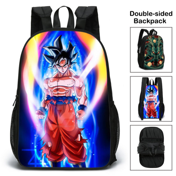 Student Ryggsäck Dubbelsidig Skolväska Dragon Ball 43cm C 43cm