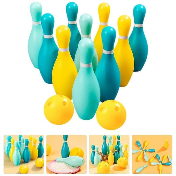 1 Sett Bowlingkuler Leke Plast Bowlingpin Interaktiv Leke