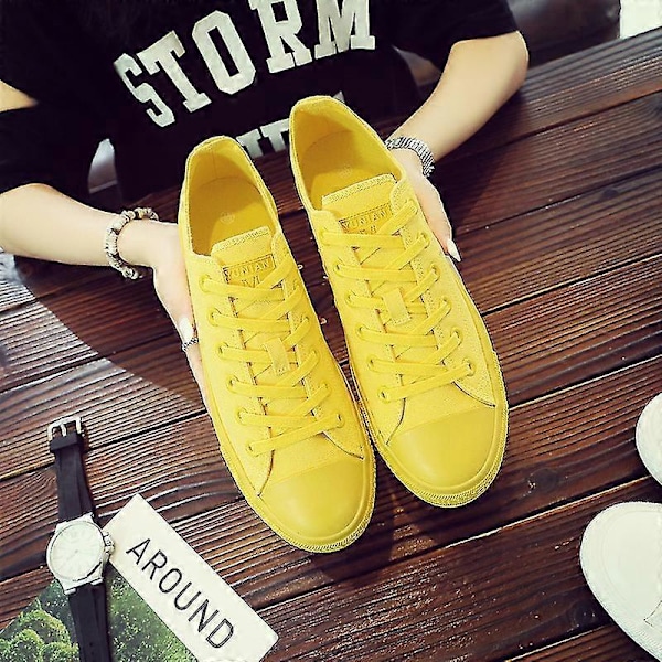 Herrskor Mode Klassiska Skor YELLOW EU 39