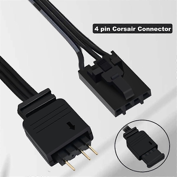 1 til 4 ARGB Splitter Forlængerkabel Tilsluttes til 5V 3-Pin ARGB