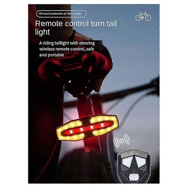 Elektrisk sparkcykel blinkers bakljus med horn, ljudsignal, USB-laddning, baklykta, varningslampa för nattkörning