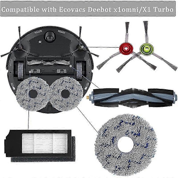 Dammsugarvalsborste Reservdelar Tillbehör För Ecovacs DEEBOT X1 Omni, Ersättningsdelar För Ecovacs Deebot X1 Turbo