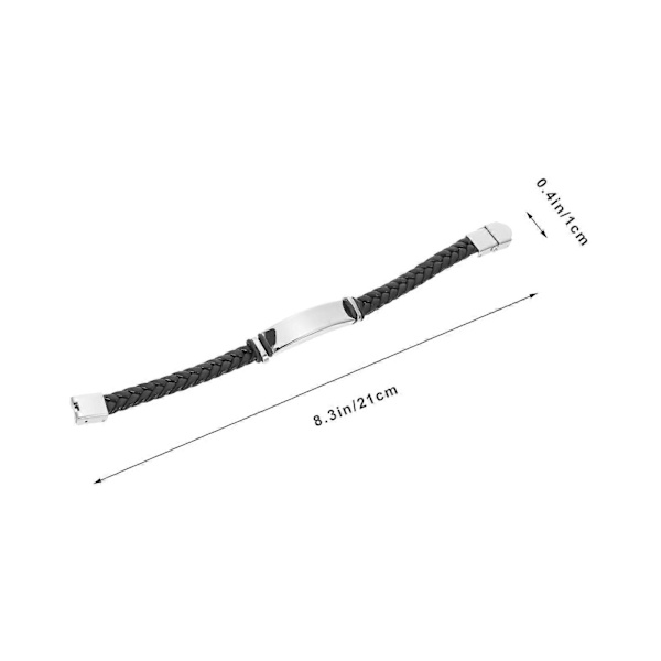 Herrarmband Herr Rostfritt Stål Armband Flätat Armband Läderarmband Läder Vävda Armband