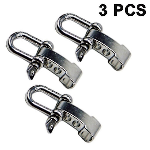 3 Stycken U-formade Spännen Utomhus Paracord Armbands Tillbehör BK Suit