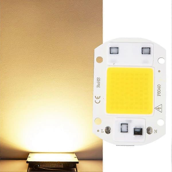 Høyeffekt LED-brikke SMD COB Integrerte Lysemitterkomponenter 30W Lampeperler (varm)