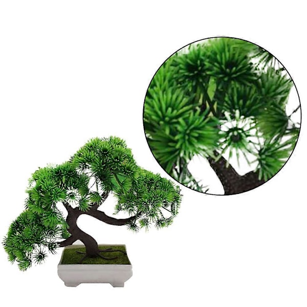 1 kpl Simulaatio Mänty Tervehdys Vieraat Ruukkukasvi Teko Bonsai Vieras-Tervehdys Mänty Puu Mini Vihreä Kasvi Työpöydän Koristelu Kotiin Toimistoon Hotelliin (G