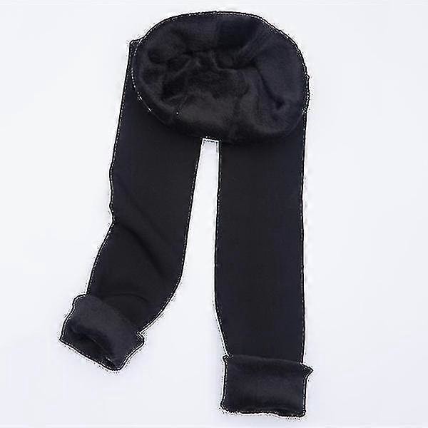 Fash Tjocka Varma Sömlöst Integrerade Inverterade Kashmir Leggings Varma Byxor Black XL