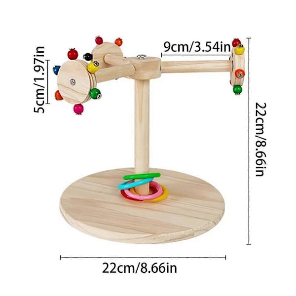 Fågelpinne Ställ Pinne Leksak för Sparv Roterande Väderkvarnsdesign Fågelklo Slipställ för Cockatiels Macaws