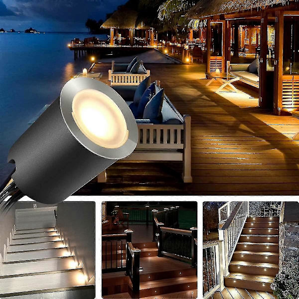 Upotettu LED-terassivalo suojuksella S 32mm, LED Ing Ip67, 12V pienjännite