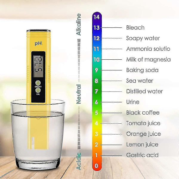 Digitalt pH-meter, pH-meter 0,01 pH Høj Er