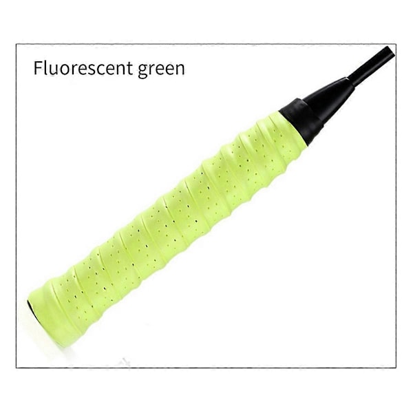 Badmintonracket Svettabsorberande Tejp Rod Gummi Fluorescerande Grön