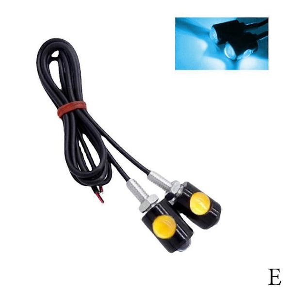 LED Motorcykel DRL Varselljus Eagle Eye Blinkers Baklampa Ice Blue 2pcs
