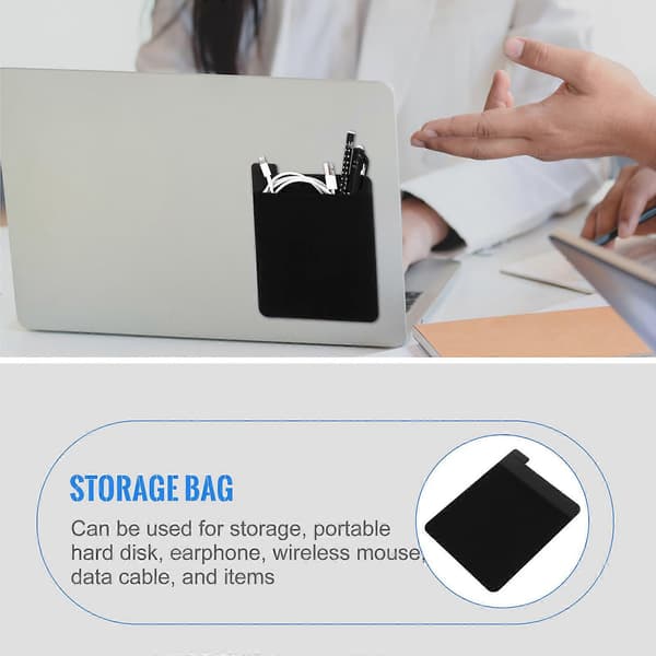 1 stk. Tablet Laptop Tilbehør Opbevaringspose Elastisk Lycra Klæbe-på Musepose