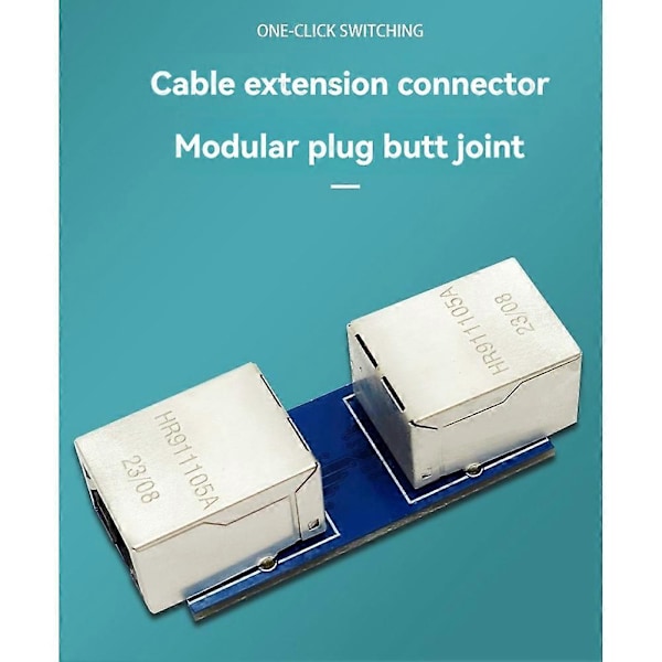Gigabit Ethernet Kabel Adapter Modul Nätverkskabel Förlängningskontakt RJ45 Adapter Nätverk Rak-igenom Kontakt
