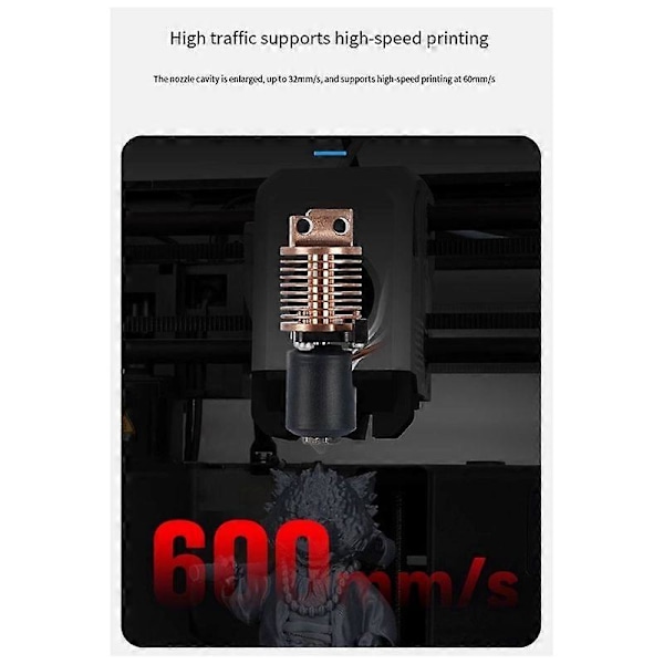 Extrudering för P1P P1S Uppgraderad Hotend Snabb Ersättningsmunstycke Cirkulär Materialkylare